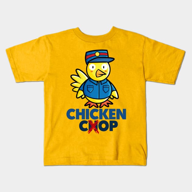 Chicken Cop !! Kids T-Shirt by Jocularity Art